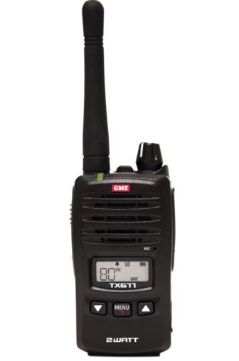 GME TX677 handheld UHF CB radio